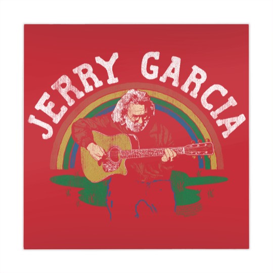 Discover Jerry Garcia Band Jerry & Guitar Vintage Style Adult Short Sleeve Mahjong Mats Graphic Tees