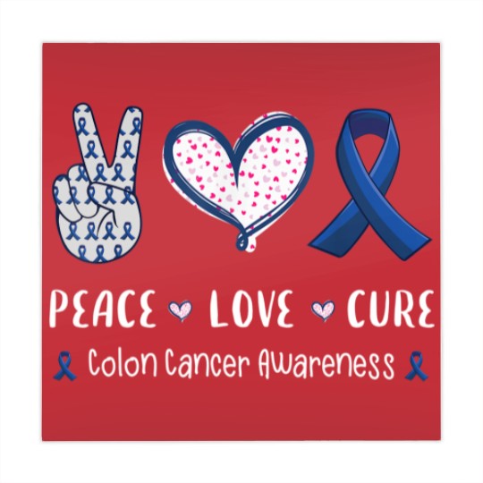 Discover Love Colon Mahjong Mats Peace Love cure Colon cancer awareness