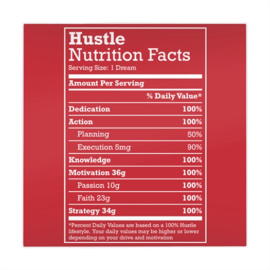 Discover Hustle meme Mahjong Mats Hustle Nutrition Facts