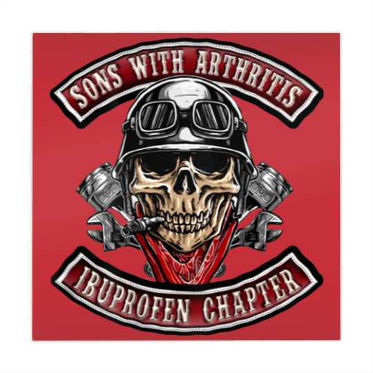 Discover Sons With Arthritis Ibuprofen Chapter Funny Biker Skull Mahjong Mats