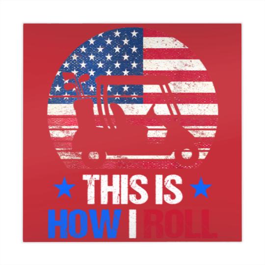 Discover Golf Cart This Is How I Roll USA Flag Golfer 4th Of July Mahjong Mats