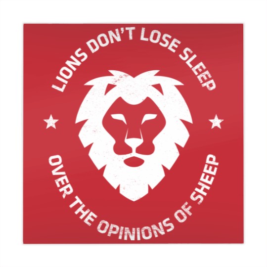Discover Lions Don't Lose Sleep Over Sheep Distressed Graphic Mahjong Mats