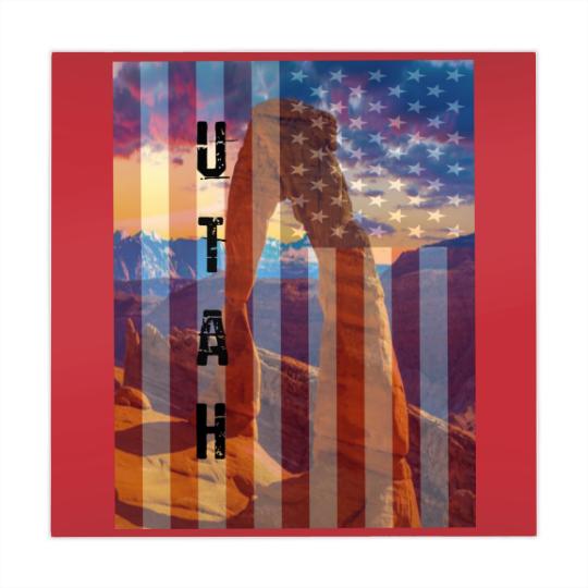 Discover Utah American Flag Mahjong Mats