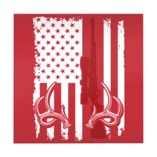 Discover Deer Hunting American Flag Mahjong Mats
