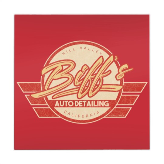 Discover Biff's Auto Detailing in Distressed Red - Back To The Future - Mahjong Mats