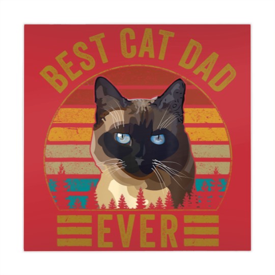 Discover Retro Vintage Best Cat Dad Ever Fathers day Siamese Cat Mahjong Mats