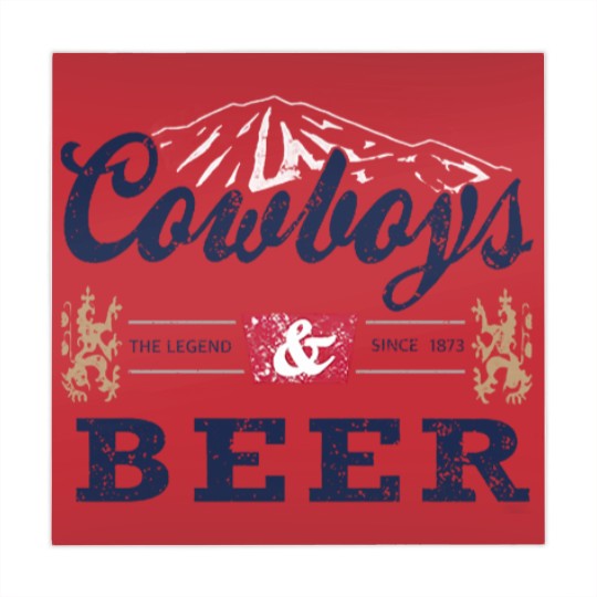 Discover Cowboys And Beer Mahjong Mats, Vintage Vibe Western Mahjong Mats