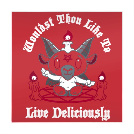 Discover Live Deliciously - Creepy Cute - Satanic Goat - Occult - Witch - Satan - Mahjong Mats