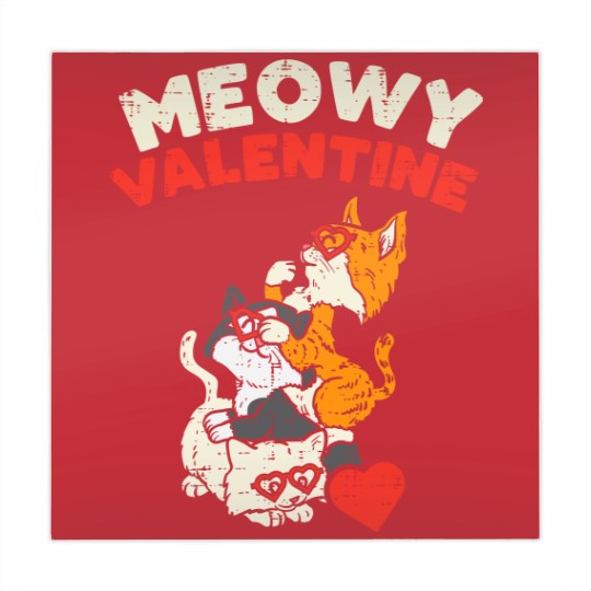 Discover Meowy Valentine Cats Kitten Cat Valentines Day Mahjong Mats