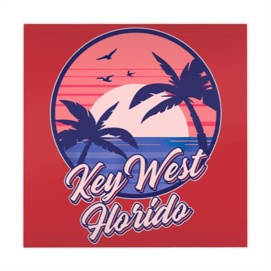 Discover Key West Florida Sunset Beach Summer Seawaves Mahjong Mats