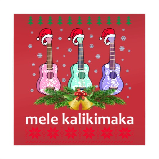 Discover Mele Kalikimaka Mahjong Mats Ukulele Guitar Hawaii Christmas Mahjong Mats