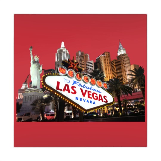 Discover Las Vegas Famous Sign Strip Building Skyline Souvenir Gift Mahjong Mats
