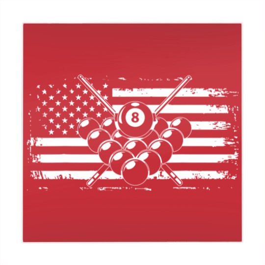 Discover Billiards Pool American Flag Mahjong Mats