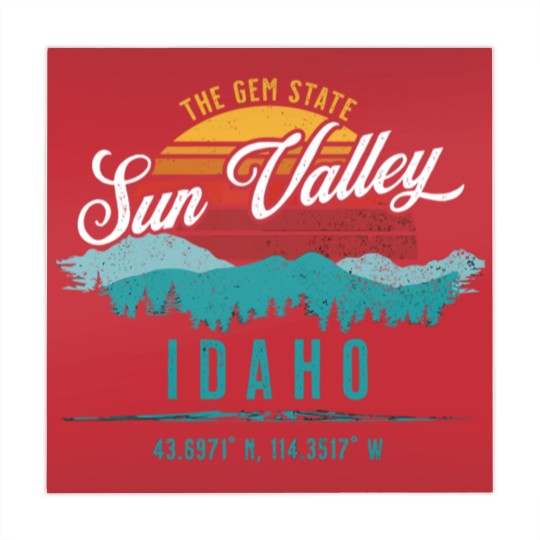 Discover Retro Sun Valley Idaho Vintage Mountains Sun Souve Mahjong Mats
