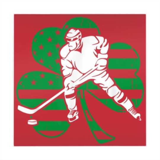 Discover Irish Hockey Player Shamrock St Patrick's Day Mahjong Mats