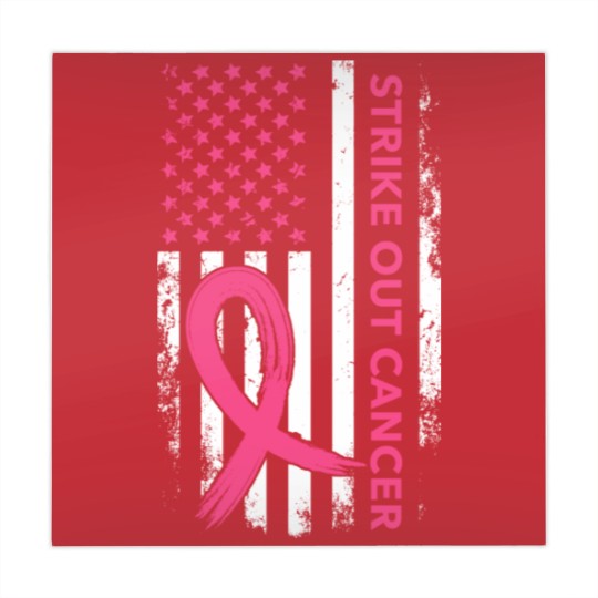 Discover Strike Out Cancer US Flag Mahjong Mats