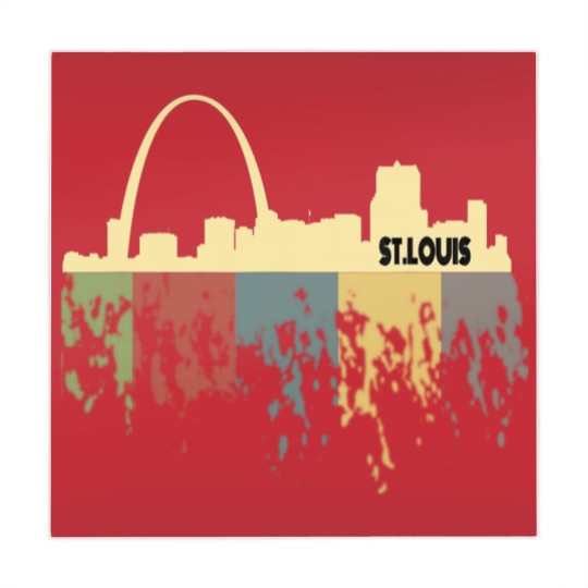 Discover Retro St Louis Mahjong Mats Vintage 70s 80s City Silhouette Mahjong Mats