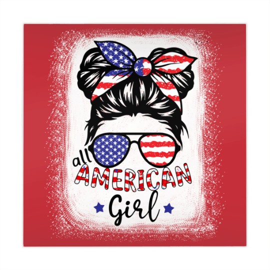 Discover All American Girl Bleached Mahjong Mats Patriotic July 4th Mahjong Mats