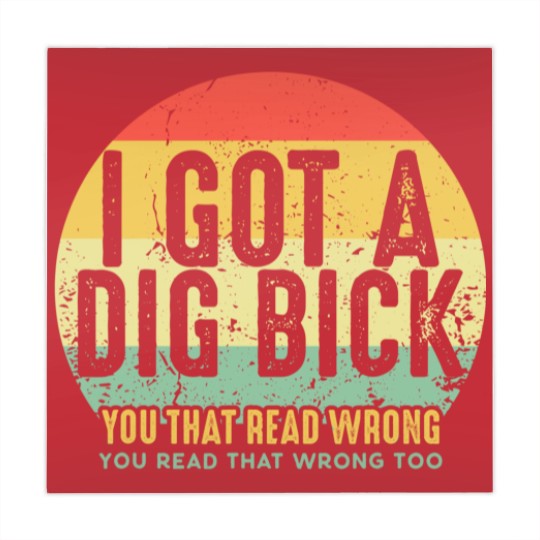 Discover Dig Bick Mahjong Mats I Got A Dig Bick Vintage Adult Humor Funny Confusion Gift