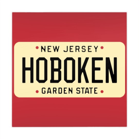 Discover Hoboken New Jersey License Plate Mahjong Mats