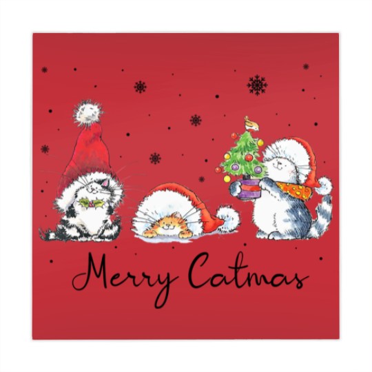Discover Cats With Santa Hat Merry Catmas Cat Lover Christmas Gift Mahjong Mats