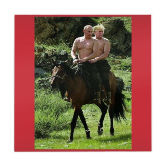 Discover Trump Putin Meme Mahjong Mats Russian Putin Riding A Horse With Donald Trump Meme