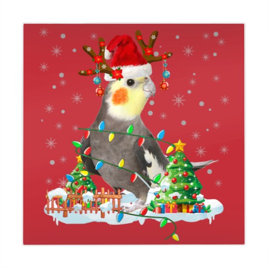 Discover Cute Cockatiel Mahjong Mats Christmas Cockatiel Lover Santa Cockatiel Christmas Lights