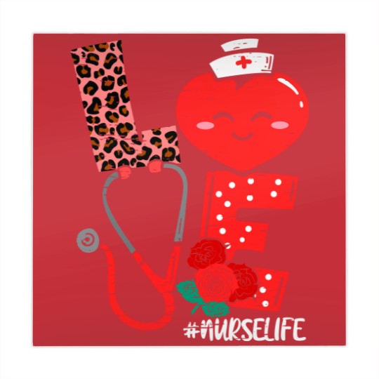 Discover Love Heart Stethoscope Nurse Life Valentine Day 2022 Women Mahjong Mats