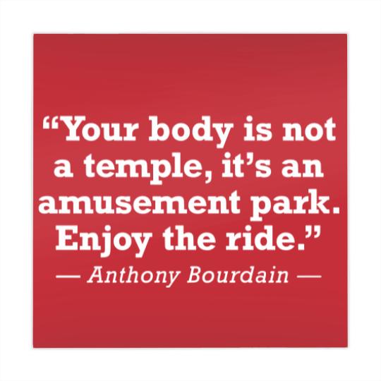 Discover Anthony Bourdain Enjoy The Ride Quote - Anthony Bourdain - Mahjong Mats