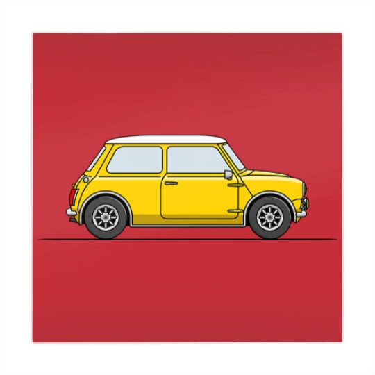 Discover Classic Mini Cooper - Yellow - Mini - Mahjong Mats