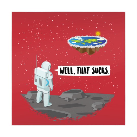 Discover Funny Flat Earth Astronaut - Well That Sucks Mahjong Mats