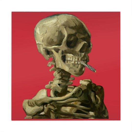 Discover Skull with Burning Cigarette by Vincent van Gogh - Skull - Mahjong Mats