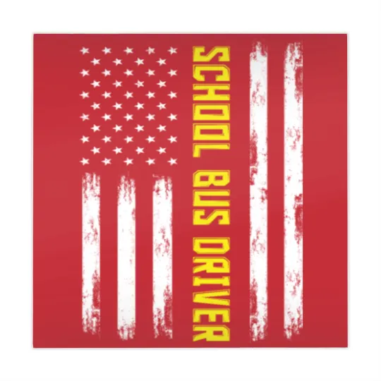 Discover School Bus Driver Proud Flag Pride Gift Mahjong Mats