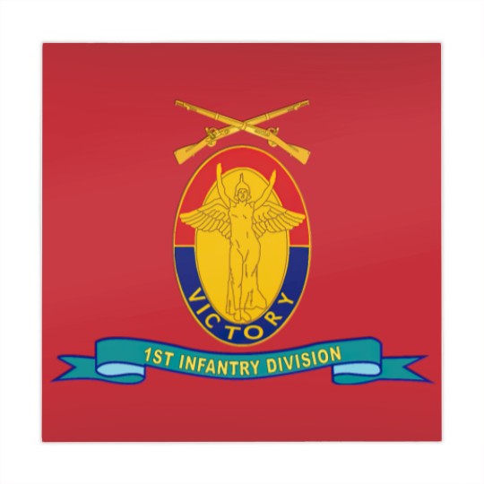 Discover Army 1st Infantry Division w Br Ribbon Mahjong Mats