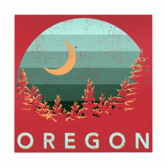 Discover Oregon Vintage Sunset Outdoors Hiking Souvenir Mahjong Mats