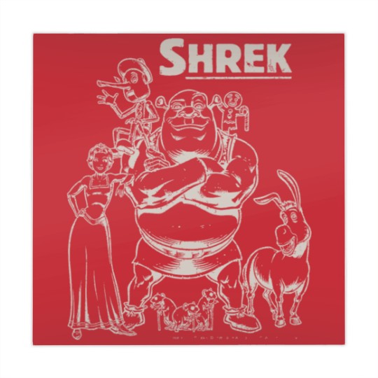Discover Shrek Group Shot Faded Portrait Mahjong Mats