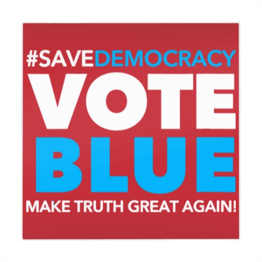 Discover Save Democracy - Vote Blue - Make Truth Great Agai Mahjong Mats