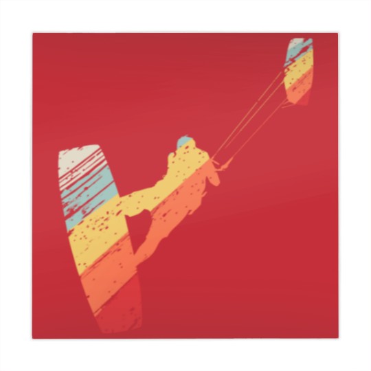 Discover Kite Boarding Kiteboarder Retro Vintage Mahjong Mats