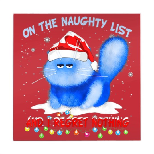 Discover On The Naughty List I Regret Nothing Cat Santa Mahjong Mats
