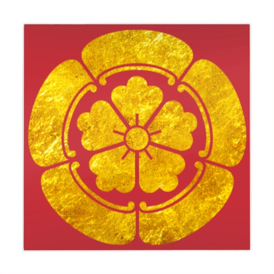 Discover Oda Mon Japanese samurai clan faux gold on black Mahjong Mats
