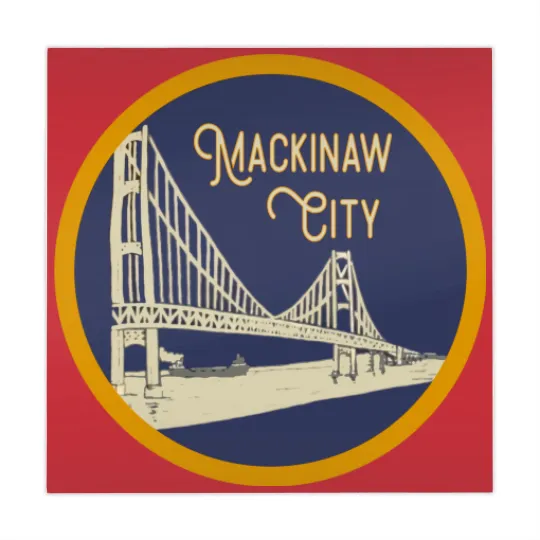Discover Mackinaw City Decal - Mackinaw City - Mahjong Mats