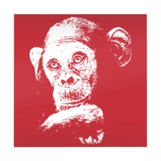 Discover Chimp - Chimpanzee - The malancholy thinker Mahjong Mats