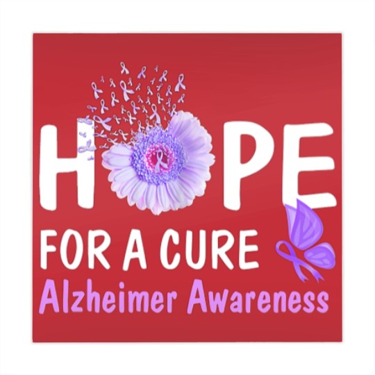 Discover Hope For A Cure Alzheimer's Awareness Flower Gift Mahjong Mats