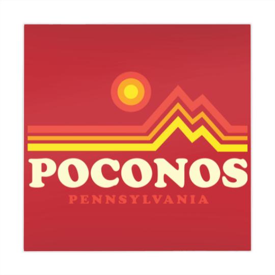 Discover Pocono Mountains Retro Pennsylvania - Poconos - Mahjong Mats