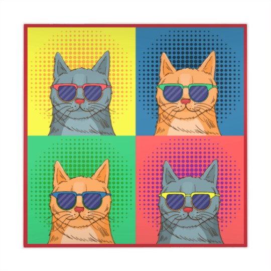 Discover cat pop art Mahjong Mats