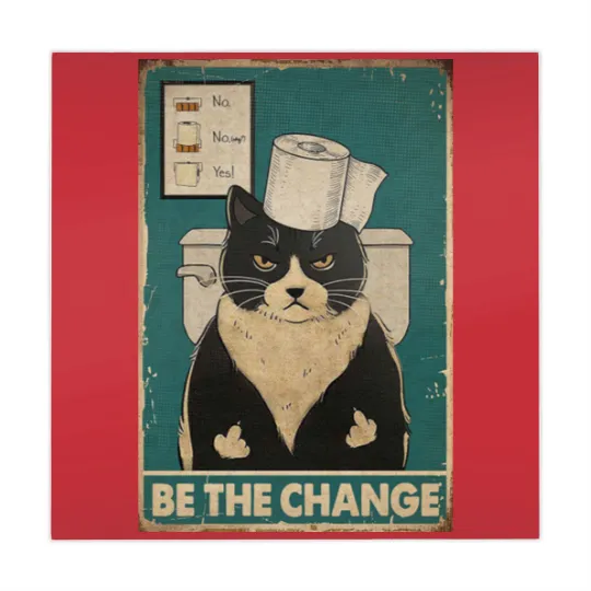 Discover Be The Change Tuxedo Cat kitten quotes gift Mahjong Mats