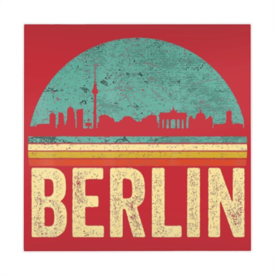 Discover Vintage 80s Retro Berlin Souvenir Skyline Berlin Mahjong Mats