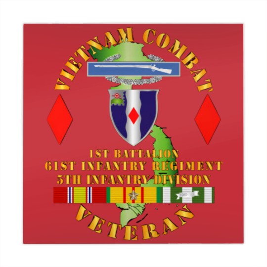 Discover Vietnam Combat Vet - 1st Bn 61st Infantry - 5th Inf Div SSI - Vietnam Combat Vet 1st Bn 61st Infan - Mahjong Mats