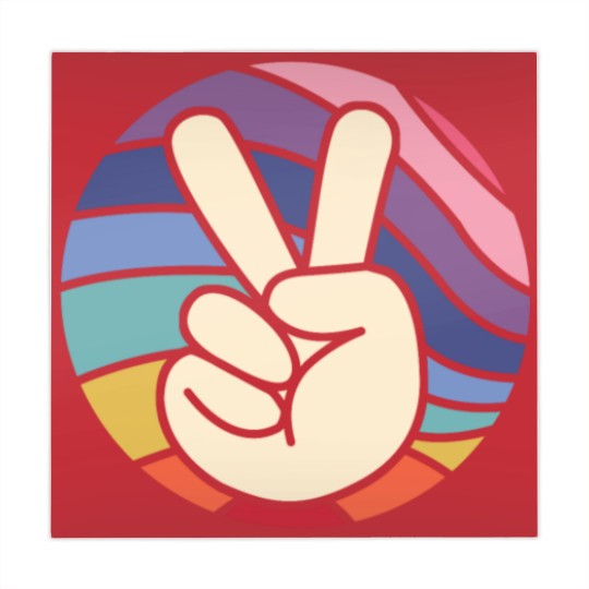Discover Groovy Peace Sign Hand Hippie Vintage 70s Gift Mahjong Mats