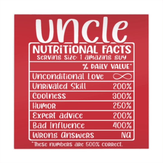 Discover Uncle, Nutritional Facts, Funny Uncle Gift Mahjong Mats